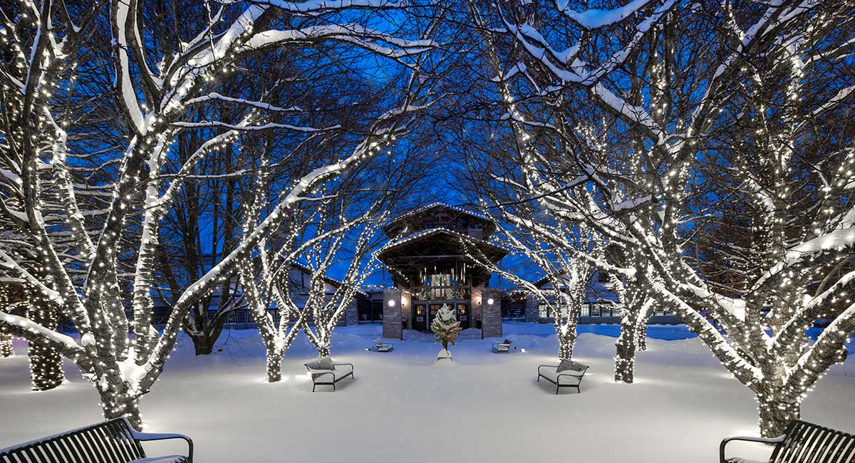 Lied Lodge in the winter