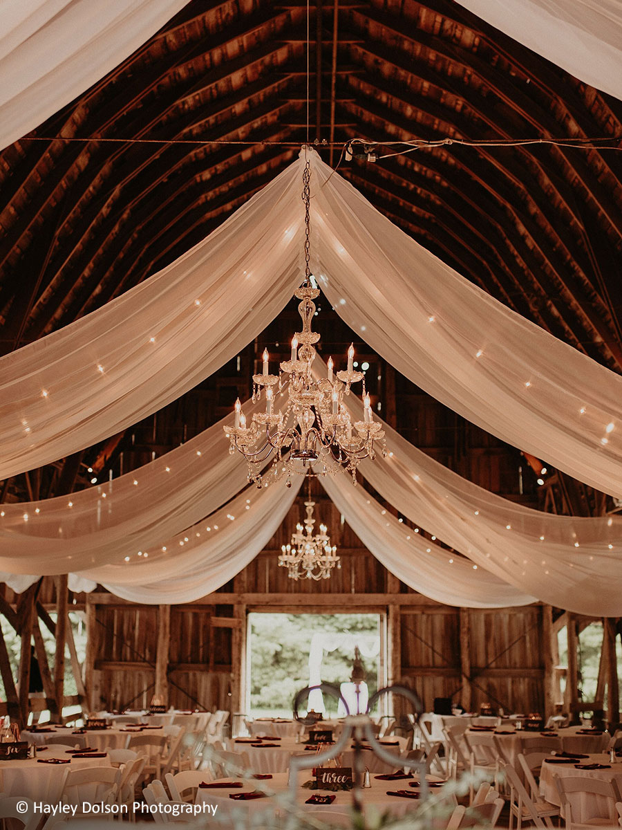Elegant Barn Wedding Reception DÃ©cor