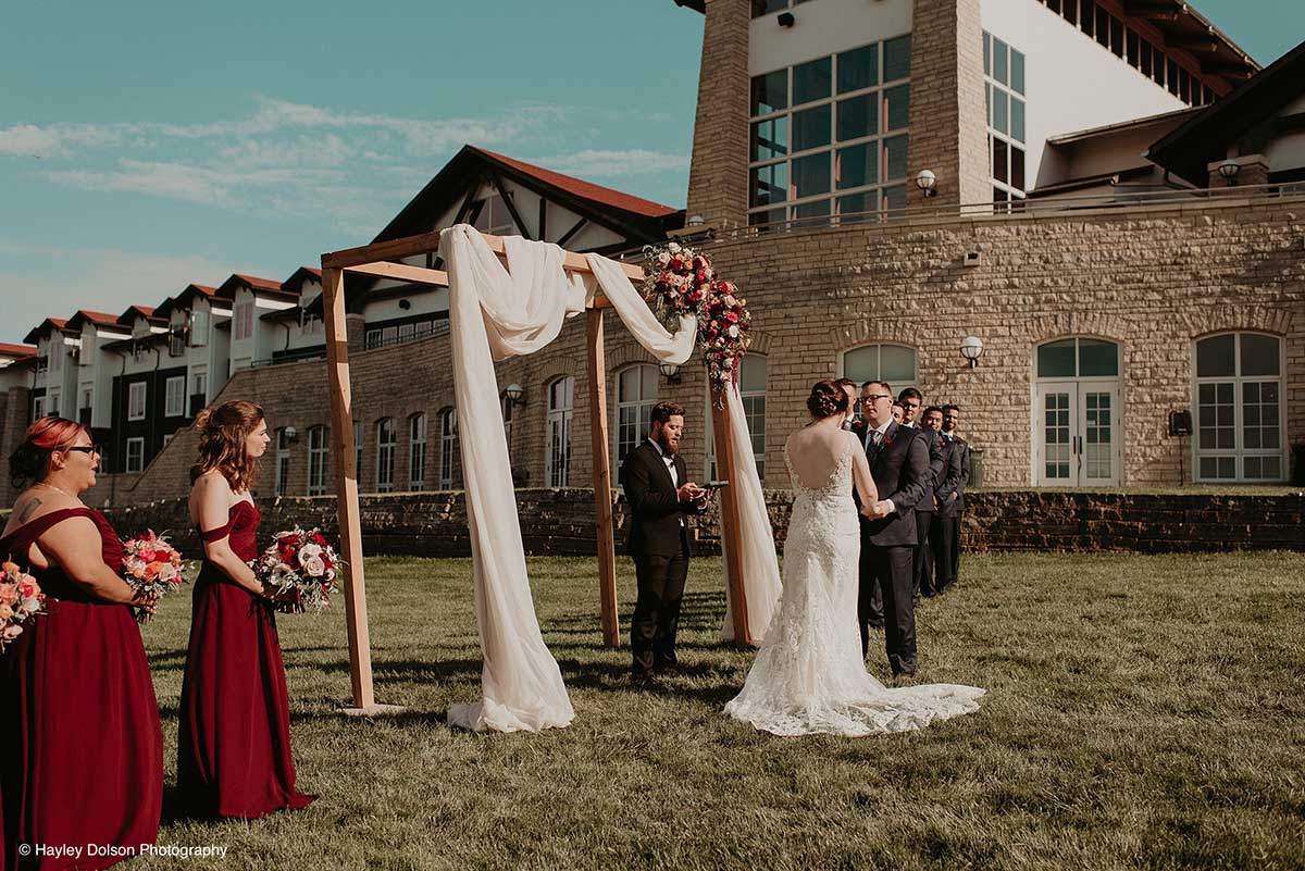 A Couple Gets Married Outside of Lied Lodge