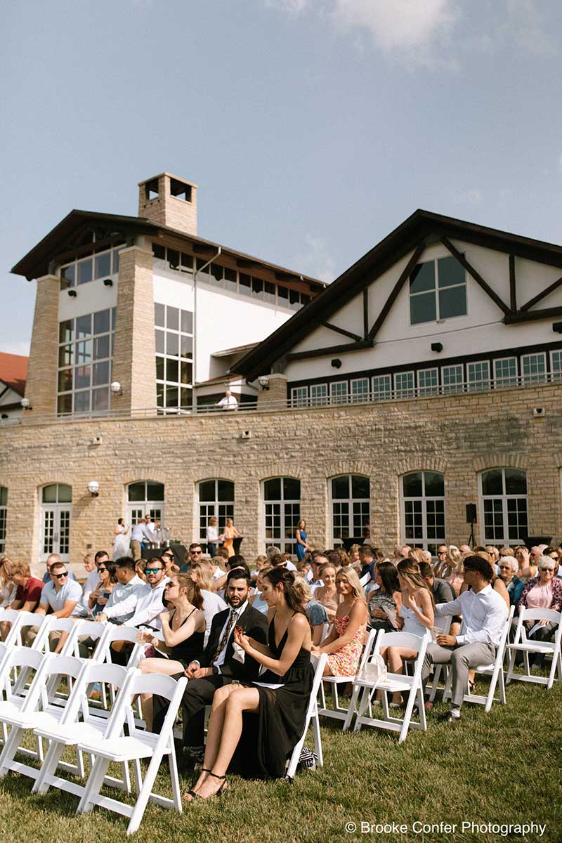 Weddings Guests at Outdoor Nebraska Wedding Ceremony