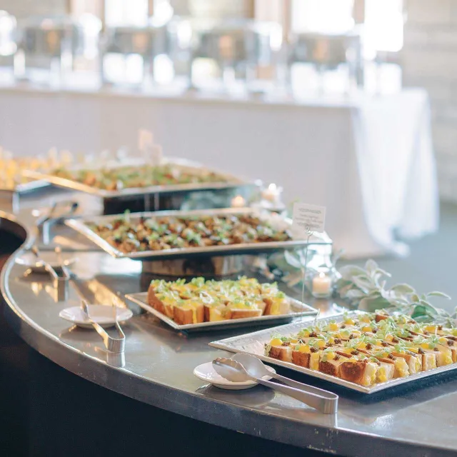 Catering table at event