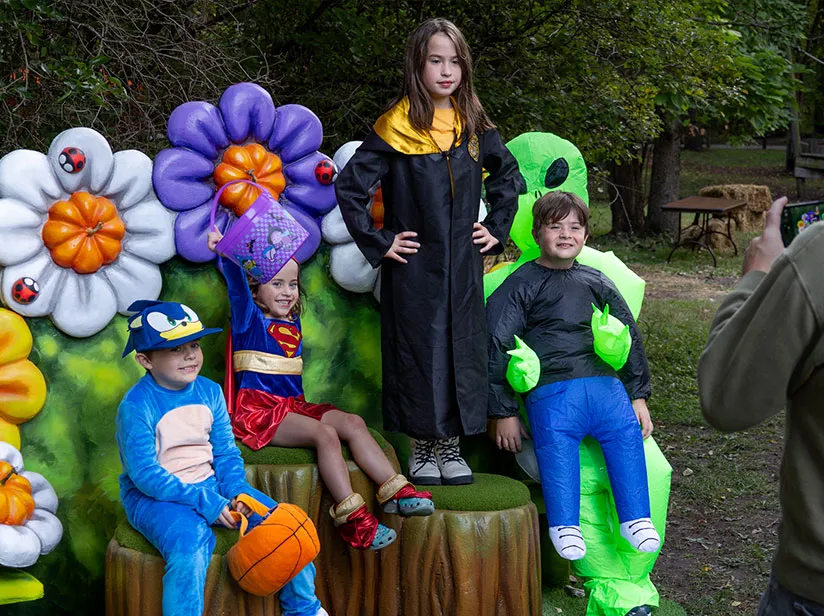 Children posing at All Hallows Eve
