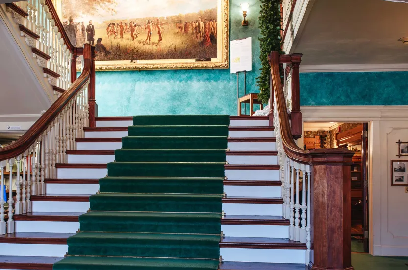 Arbor Day Farm mansion staircase